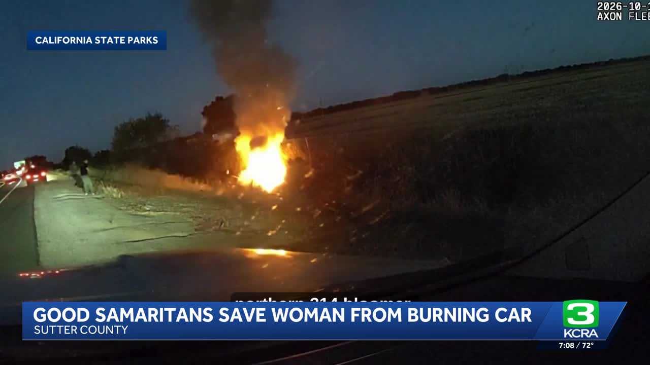 Officers rescue woman from burning car — WISN 12 Milwaukee, Tyler Community news