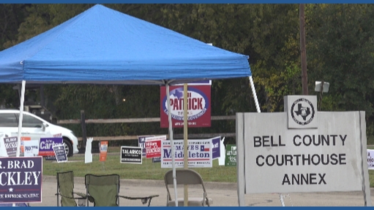 Voters casting their ballots during early voting in Bell County.